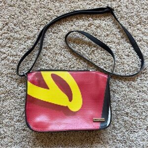 Rareform Rae Crossbody Purse Unique Red and Yellow Pattern
